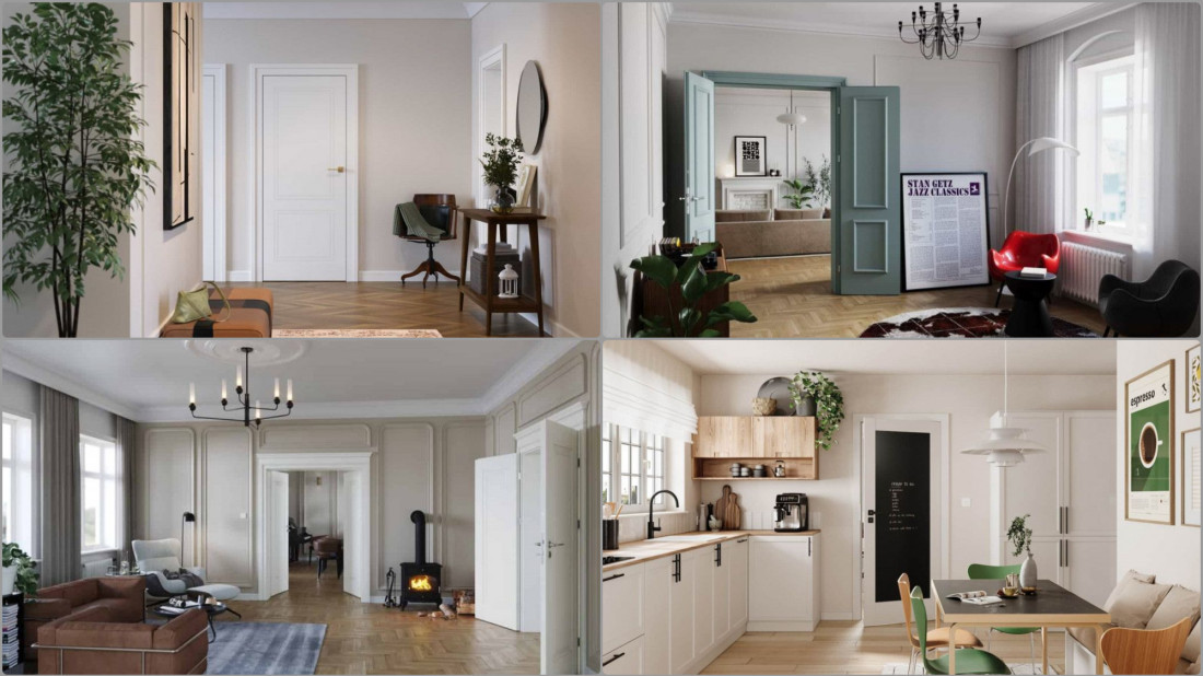 Drzwi w kolorze roku 2026 Cloud Dancer. Jak wykorzystać ten motyw w aranżacji wnętrz?