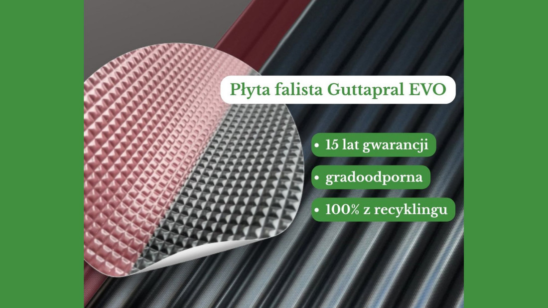 Płyty faliste Guttapral EVO na dach altany, wiaty i garażu. Co warto o nich wiedzieć?