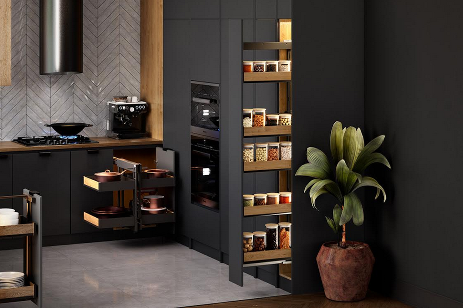 Cargo maxi boczne Linia Maxima PURO czarny/dąb