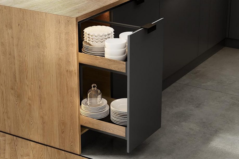 Cargo mini dolne Linia Maxima PURO 400 czarny/dąb