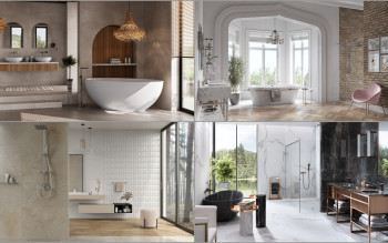 Domowe SPA z armaturą FDESIGN i wyjściem na taras 