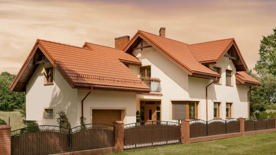 Dachówka betonowa Braas Celtycka w kolorze ceglanym