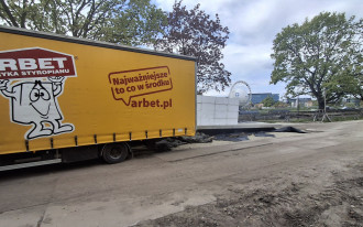 Podbudowa ze styropianu EPS marki ARBET pod nową kładką Kazimierz–Ludwinów w Krakowie