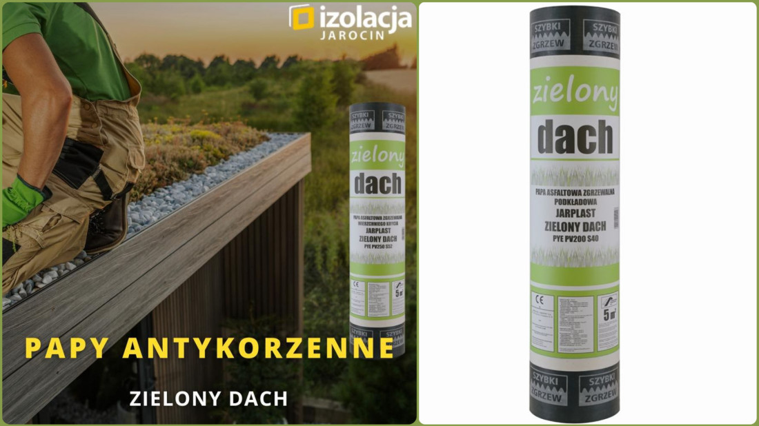 Papy na zielony dach odporne na korzenie. Skuteczna hydroizolacja ogrodu dachowego