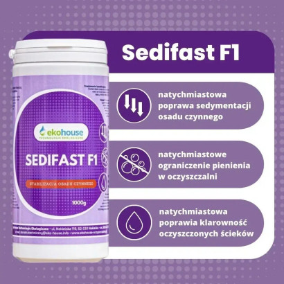 SEDIFAST F1 – preparat do ograniczania pienienia w oczyszczalni	