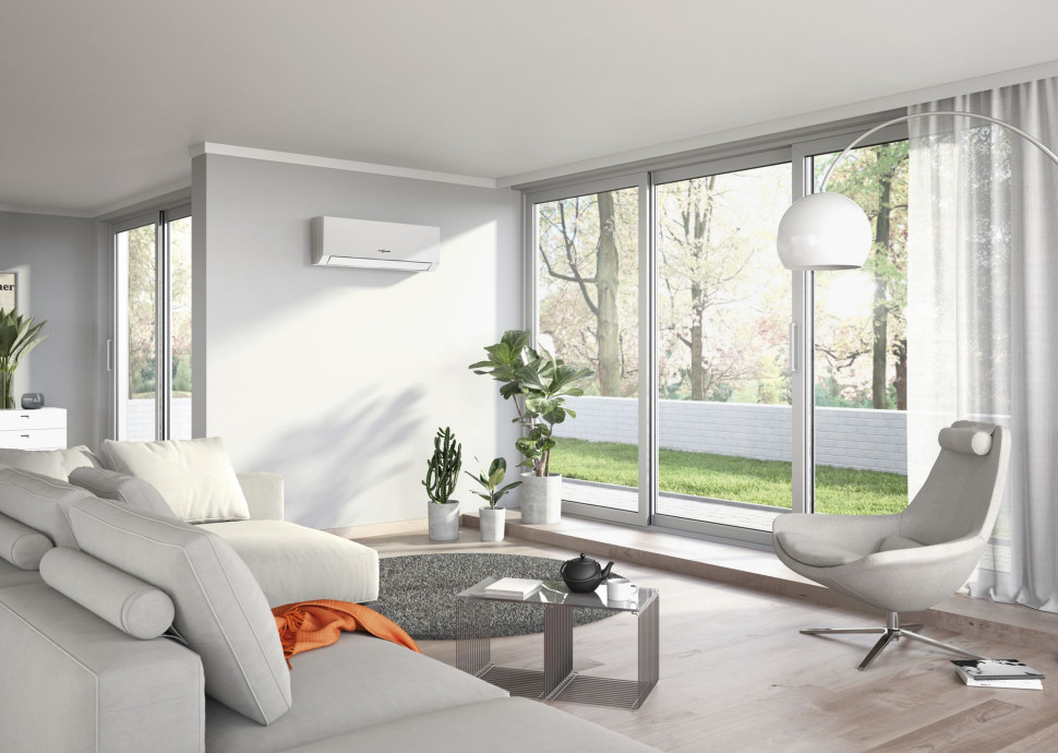 Vitoclima 230-S Dynamic może pracować w trybie grzania nawet przy temperaturze zewnętrznej do -25°C, a w trybie chłodzenia do +50°C