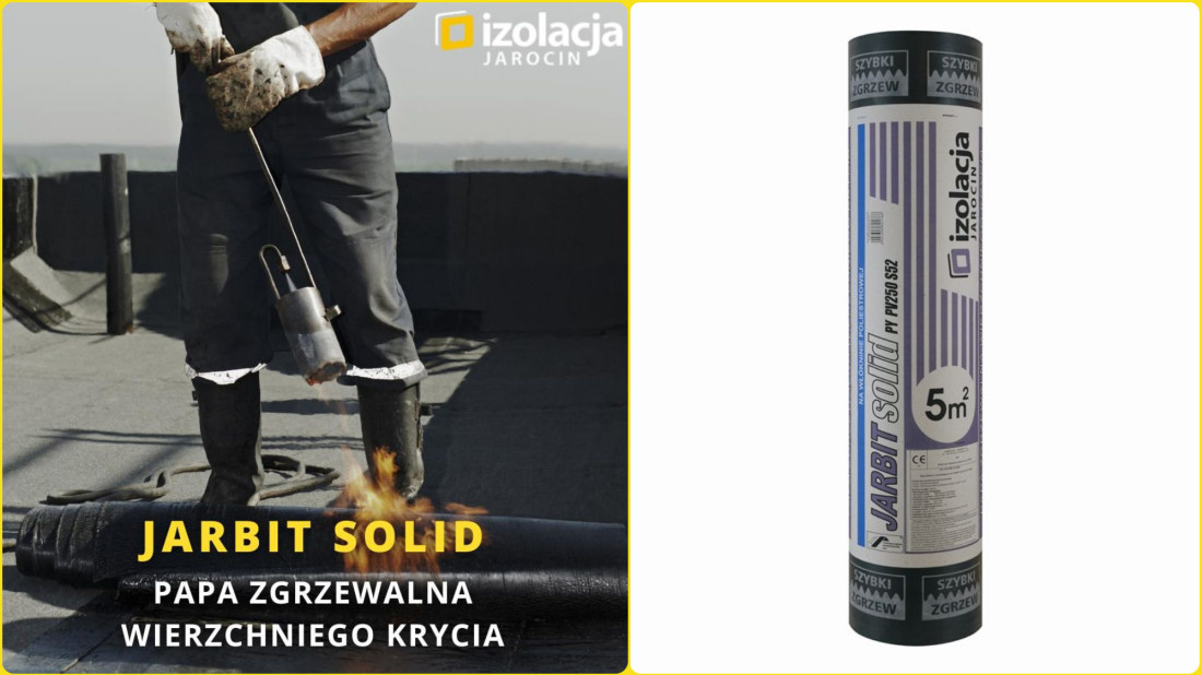 Jarbit SOLID PY PV250 S52 – papa zgrzewalna wierzchniego krycia do nowych dachów i renowacji