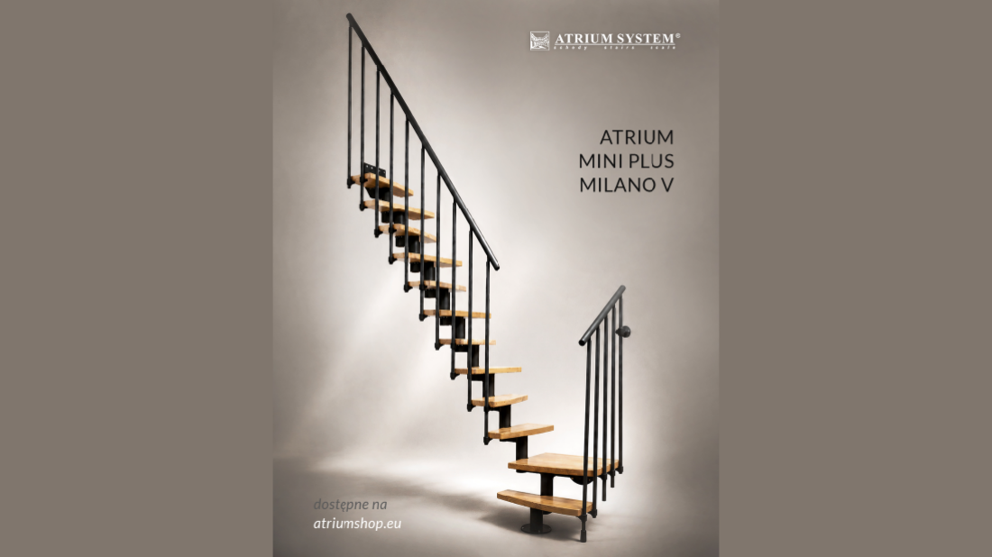 Jak urządzić małe mieszkanie z klasą? Schody modułowe ATRIUM MINI PLUS MILANO V zmieniają zasady gry