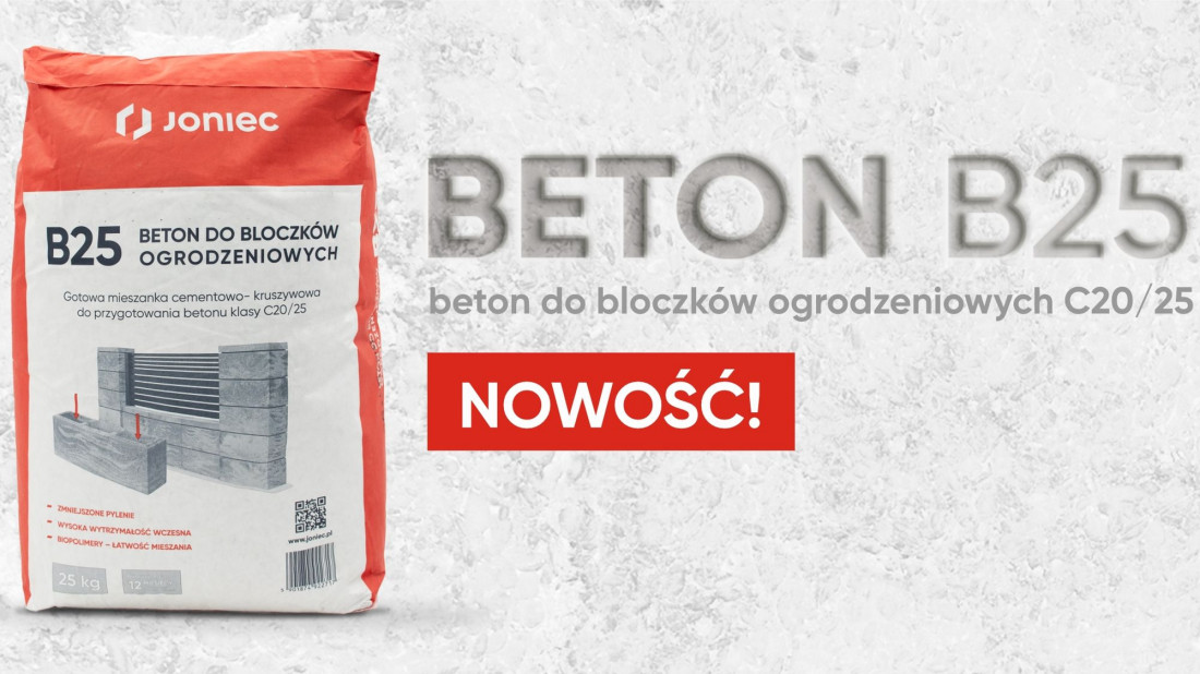 Beton C20/25 do bloczków ogrodzeniowych JONIEC®