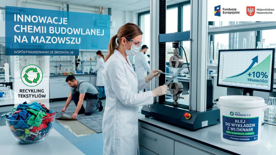 Innowacyjne produkty chemii budowlanej dzięki projektowi realizowanemu przez Grupę Pronicel S.A.