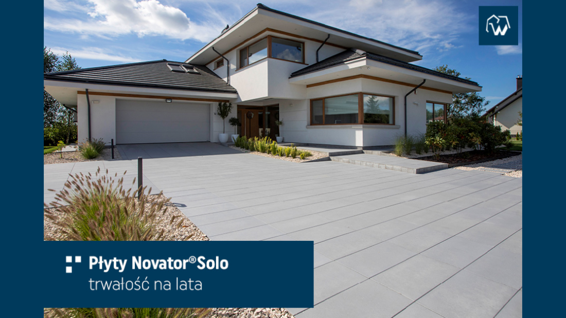 Nowoczesny minimalizm wokół domu, czyli jak płyty brukowe Novator® Solo redefiniują design posesji