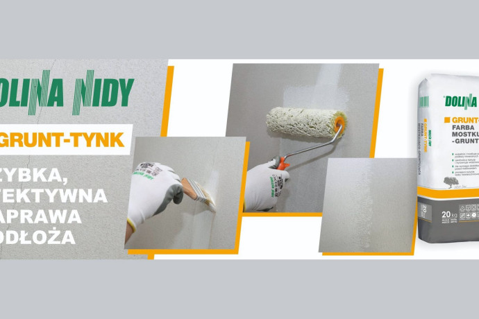 Naprawa tynku bez kucia. GRUNT-TYNK Dolina Nidy