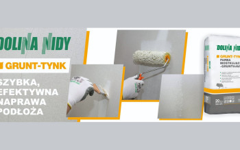 Naprawa tynku bez kucia. GRUNT-TYNK Dolina Nidy