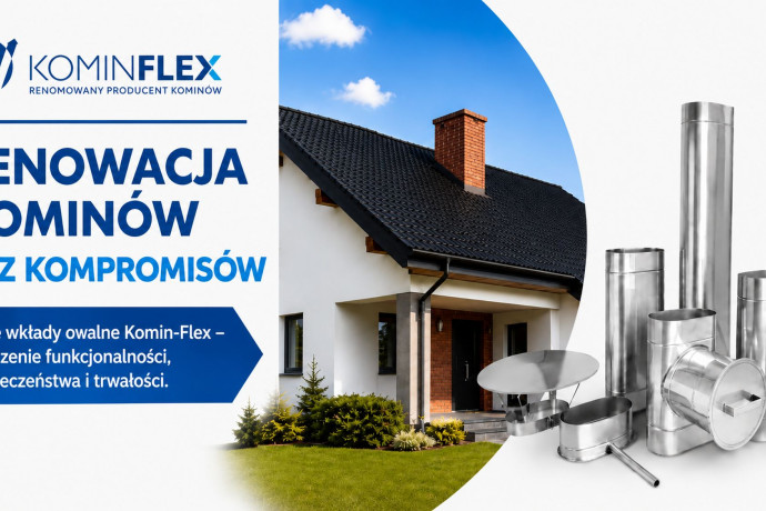 Nowe wkłady owalne Komin-Flex do renowacji kominów