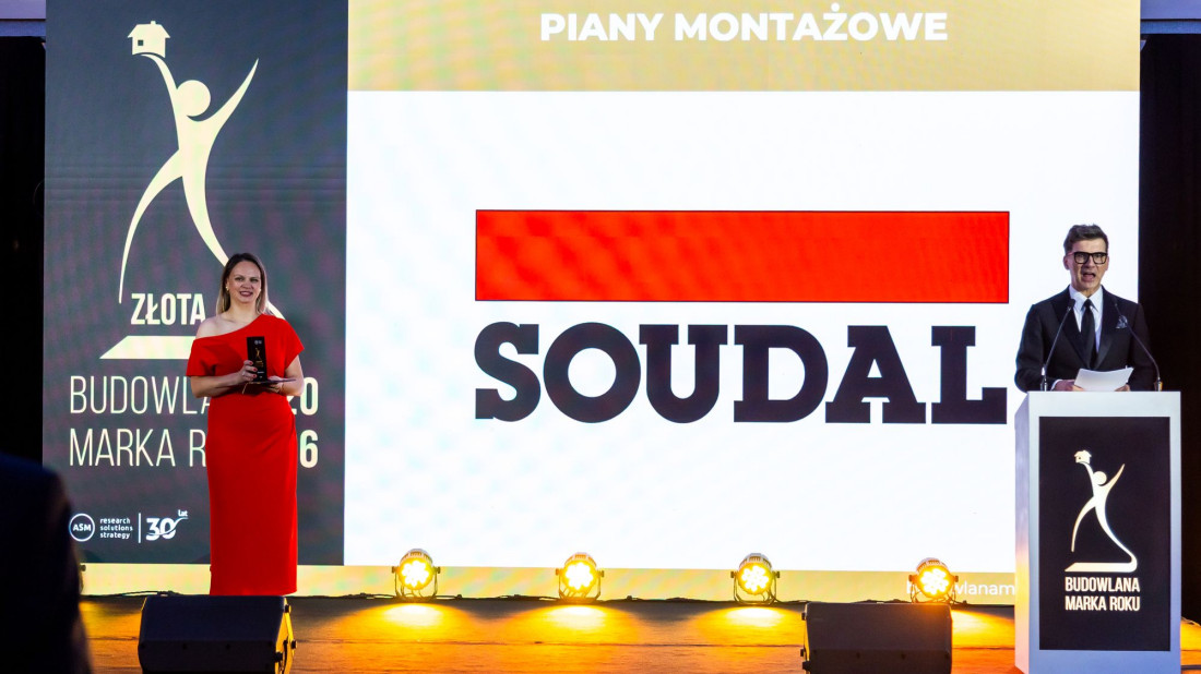 Soudal ponownie Złotą Budowlaną Marką Roku. Wykonawcy wskazali piany montażowe i silikony
