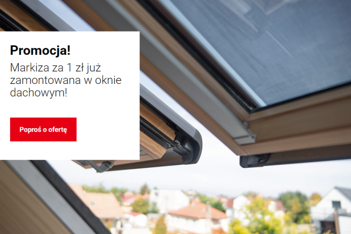 Ochrona przed upałem za 1 zł! Wyjątkowa promocja na okna dachowe z markizą