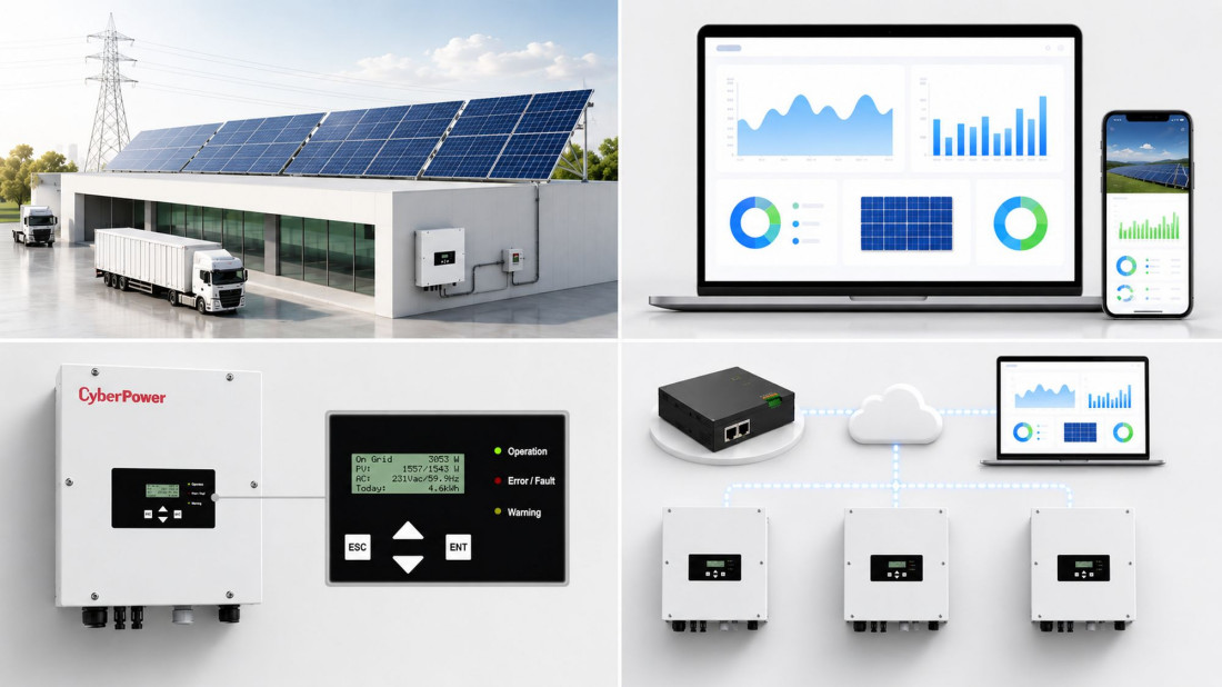 Systemy grid-tied CyberPower. Energia słoneczna, wydajność i kontrola pracy instalacji