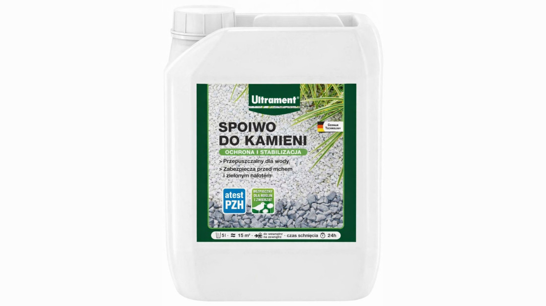 Spoiwo do kamieni Ultrament - dstabilizacja żwiru i grysu w podłożu