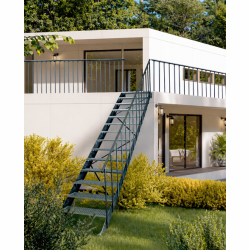 Metalowe schody zewnętrzne ATRIUM STEP