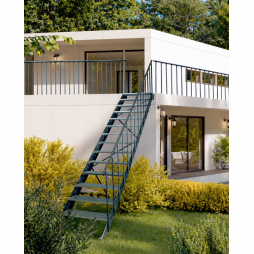 Metalowe schody zewnętrzne ATRIUM STEP