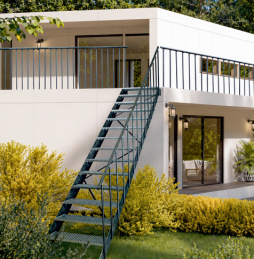 Metalowe schody zewnętrzne ATRIUM STEP