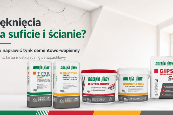 Pajęczynka pęknięć na suficie i ścianie. Czy grunt, farba mostkująca i gips szpachlowy rozwiążą problem?