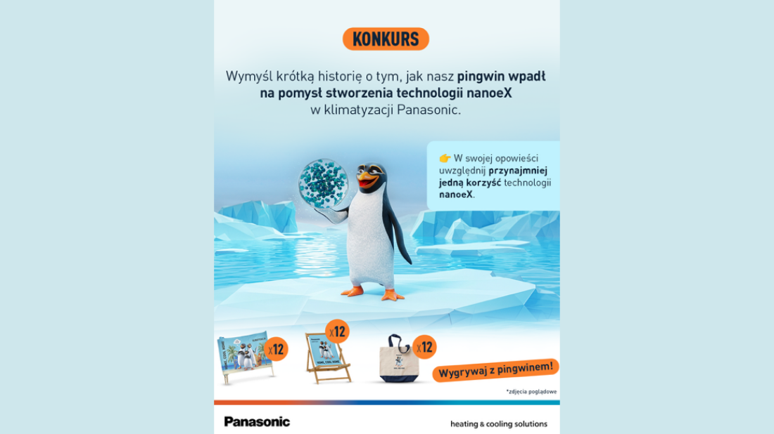 Wakacyjny konkurs Panasonic Aquarea. Zaprojektuj opowieść o pingwinie i zgarnij plażowe nagrody