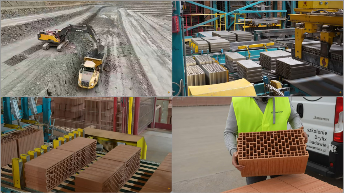 Od kopalni gliny do palety z pustakami. Kulisy produkcji putaków ceramicznych Porotherm