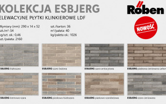  Röben wprowadza płytki klinkierowe LDF ESBJERG. Osiem kolorów dla nowoczesnych elewacji