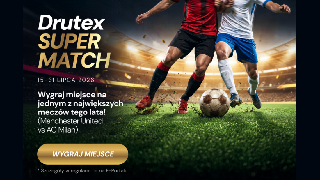 Drutex Super Match: partnerzy handlowi powalczą o bilety VIP na mecz Manchester United - AC Milan we Wrocławiu