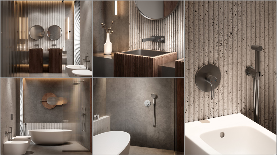 Armatura FDESIGN w odcieniu Gun metal. Najbardziej wyrazisty trend w projektowaniu współczesnych łazienek
