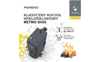 PEREKO prezentuje nowość w swojej ofercie: kocioł na drewno i węgiel RETRO DUO