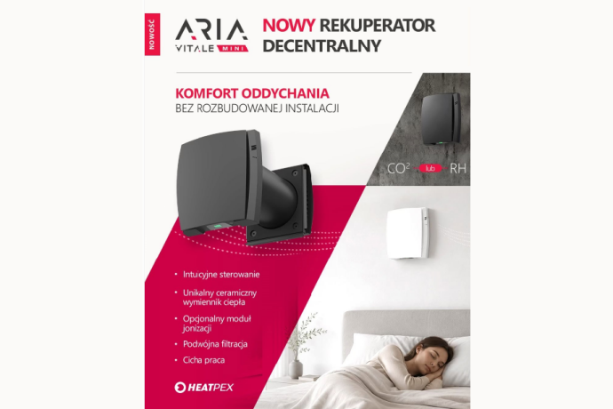 Świeże powietrze w mieszkaniu bez kucia ścian i kosztownego remontu. HEATPEX przedstawia ARIA VITALE mini
