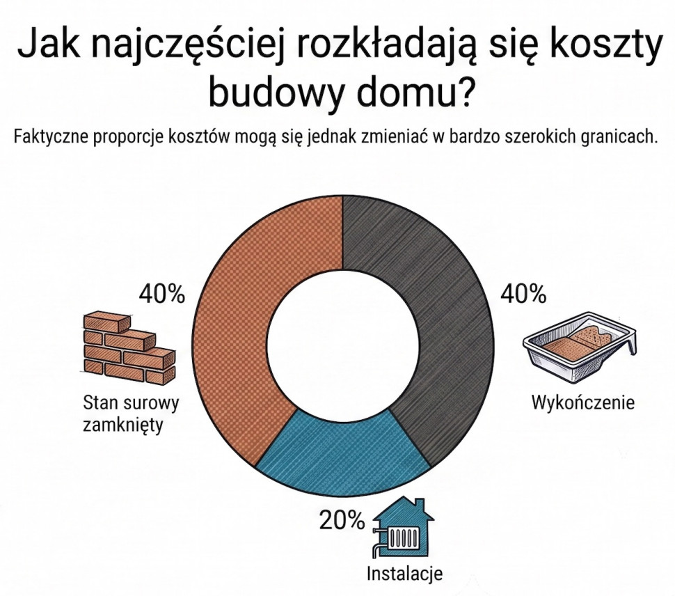 Koszty etapów budowy domu