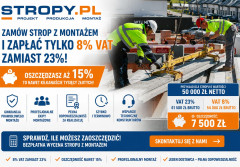 Strop z montażem i 8% VAT – sprawdź, ile możesz zaoszczędzić