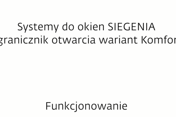 SIEGENIA Ogranicznik otwarcia Komfort – wygoda i stabilność Twoich okien!