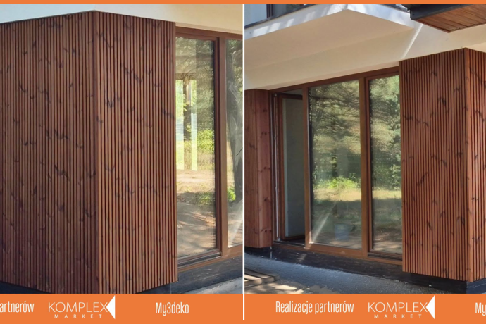 Efekt lameli z pełną ochroną. Elewacja THERMORY C65 w kolorze modrzewia podbija architekturę