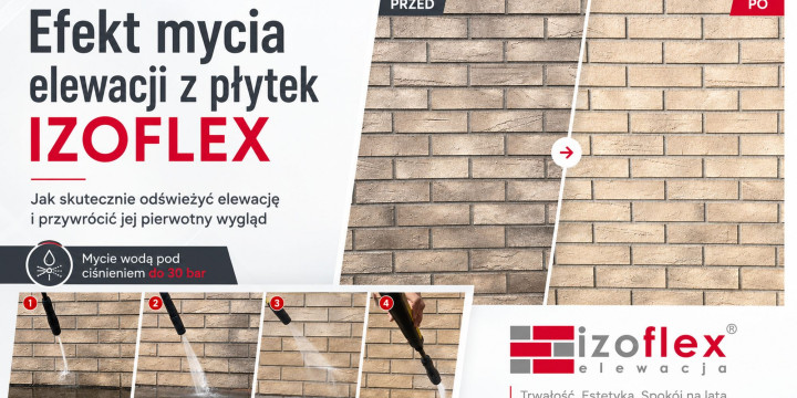 Czyszczenie elewacji Izoflex. Efekt widać gołym okiem