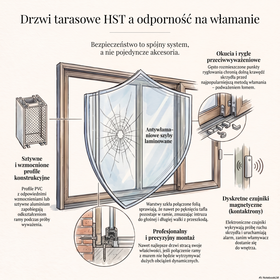 Infografika: Czy drzwi tarasowe podnoszono-przesuwne są odporne na włamanie?