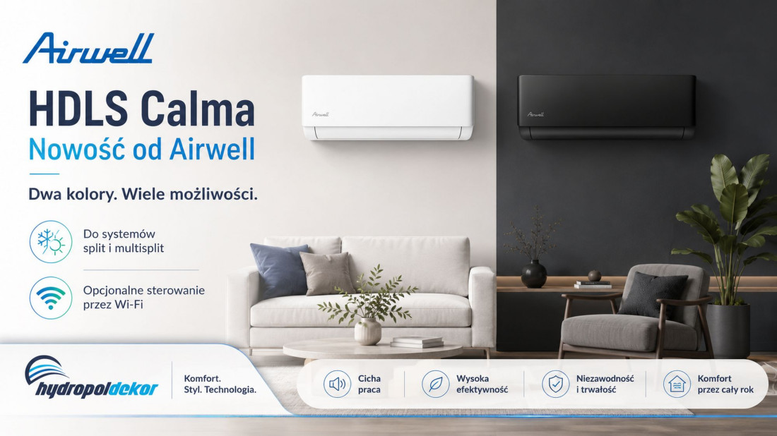 Airwell HDLS Calma w dwóch kolorach. Nowy klimatyzator do systemów split i multisplit