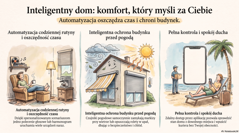 Infografika: 3 główne zalety inteligentnego domu