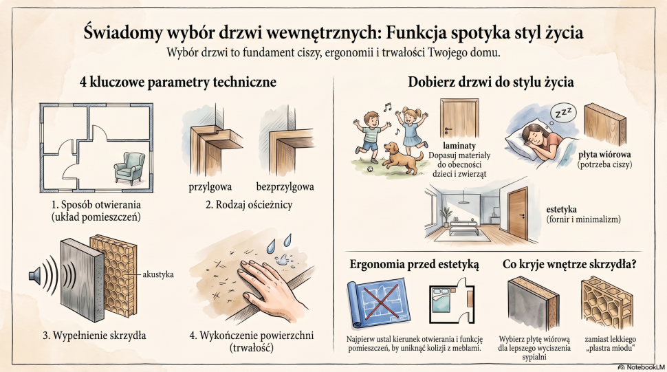 Infografika: Jak idealnie dobrać drzwi wewnętrzne?
