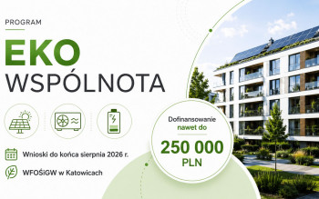 Eko Wspólnota 2026 tylko do końca sierpnia. Do 250 tys. zł na poprawę efektywności energetycznej budynków