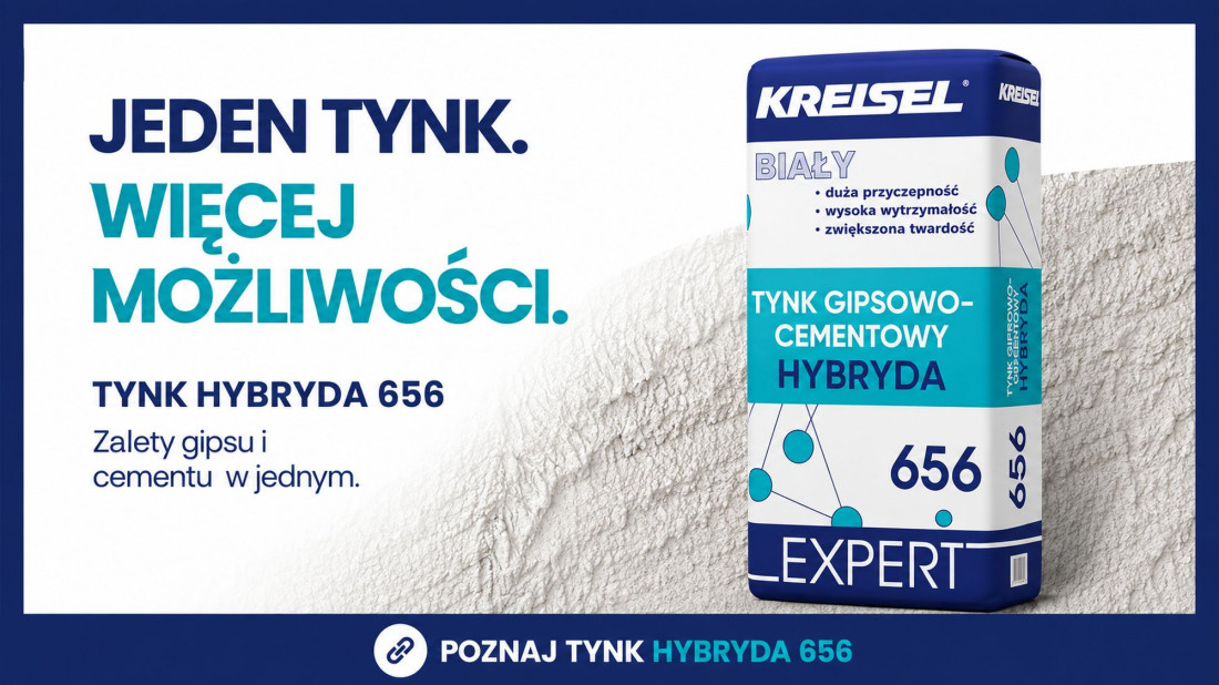 Tynk Hybryda 656 Kreisel. Już nie trzeba wybierać między gipsem a cementem