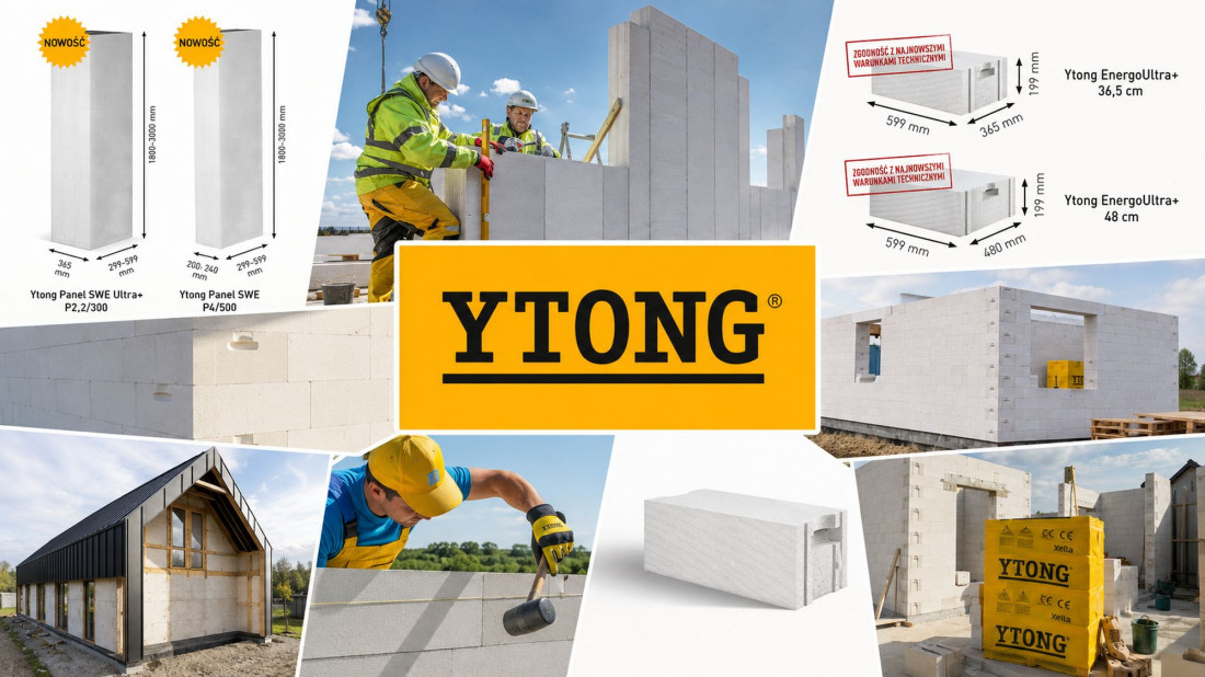 Ciepłe ściany z Ytong EnergoUltra+, Ytong Acura i Ytong Panel SWE. Czym się różnią?