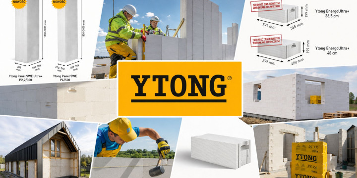 Ciepłe ściany z Ytong EnergoUltra+, Ytong Acura i Ytong Panel SWE. Czym się różnią?
