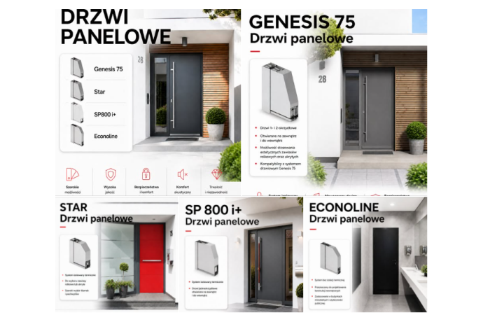Aluminiowe drzwi panelowe na lata. Design to tylko jedna z ich zalet