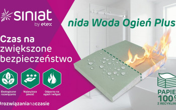Nida Woda Ogień Plus 15 – płyta GK do wymagających wnętrz
