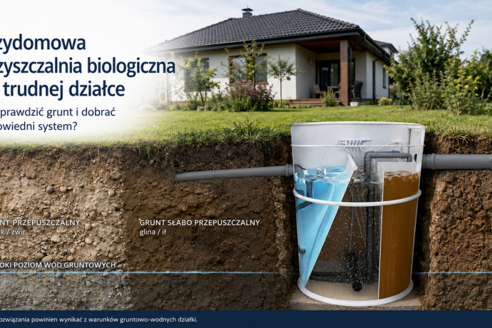 Przydomowa oczyszczalnia biologiczna na trudnej działce. Jak sprawdzić grunt i dobrać system?