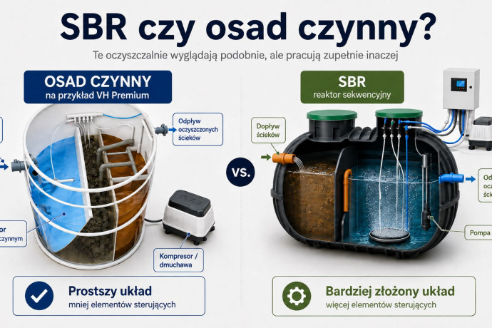 SBR czy przepływowa oczyszczalnia z osadem czynnym? Co jest prostsze i tańsze w eksploatacji?